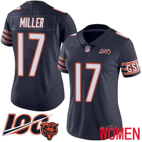 Chicago Bears Limited Navy Blue Women Anthony Miller Home Jersey NFL Football 17 100th Season